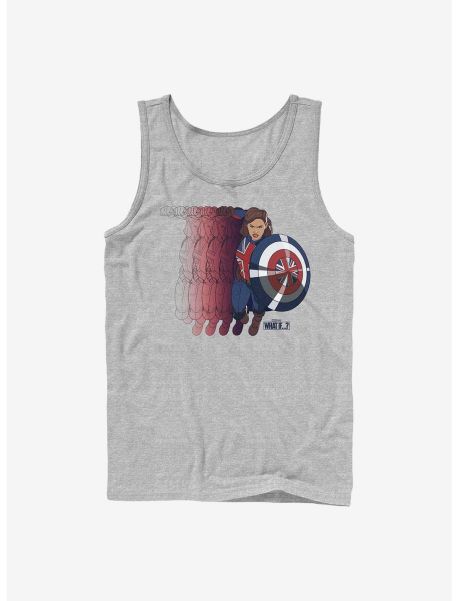 Marvel What If...? Captain Carter Shield Tank Guys Tank Tops