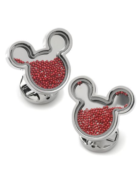 Cufflinks Disney Mickey Mouse Red Caviar Bead Cufflinks Guys