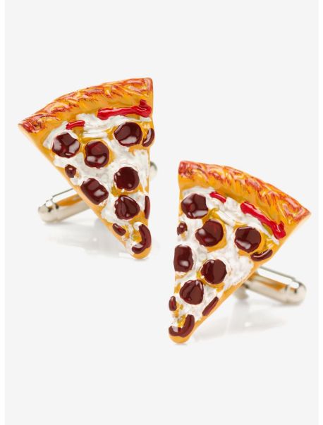 Guys Cufflinks 3D Pizza Slice Cufflinks