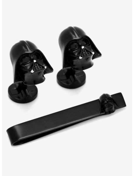 Star Wars 3D Darth Vader Cufflinks And Tie Bar Set Guys Cufflinks