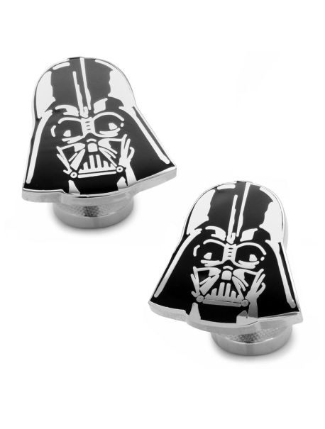 Recessed Matte Star Wars Darth Vader Head Cufflinks Guys Cufflinks