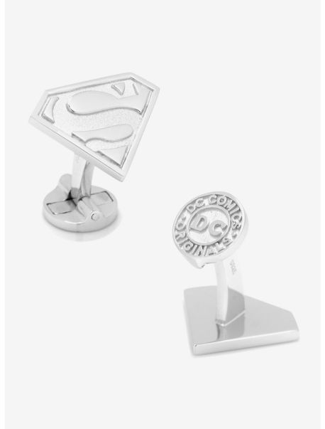 Cufflinks Guys Dc Comics Superman Sterling Silver Superman Shield Cufflinks