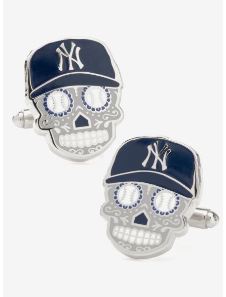 Guys New York Yankees Sugar Skull Cufflinks Cufflinks