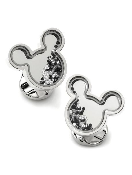 Guys Disney Mickey Mouse Crystal Stainless Steel Cufflinks Cufflinks
