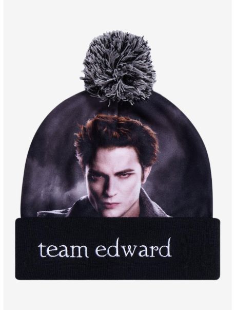 Guys Hats Twilight Team Edward Pom Beanie