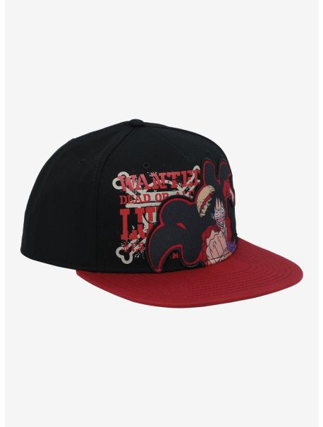 Guys One Piece Luffy Red Snapback Hat Hats