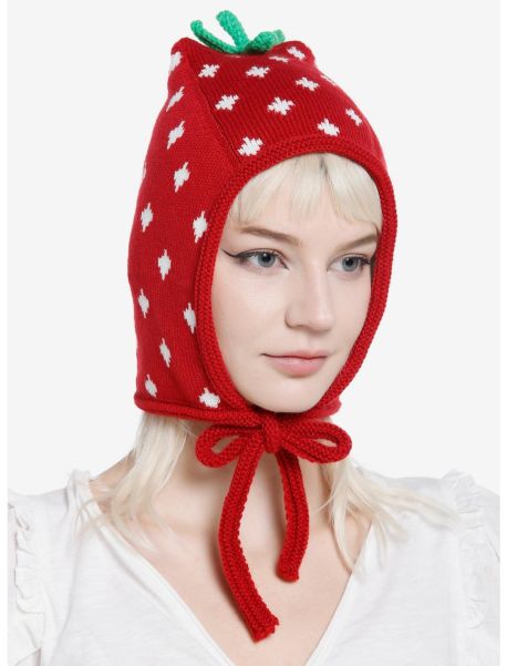 Guys Strawberry Crochet Bonnet Hats