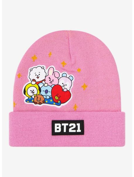 Hats Guys Bt21 Character Collage Beanie