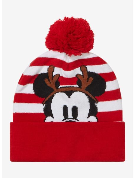 Hats Disney Mickey Mouse Antlers Pom Beanie Guys