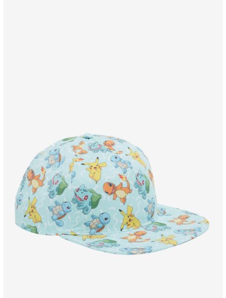 Hats Guys Pokemon Kanto Starters Snapback Hat