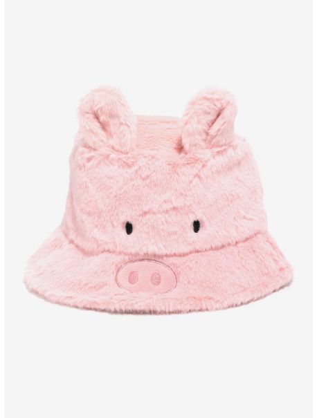 Pig Fuzzy Bucket Hat Guys Hats