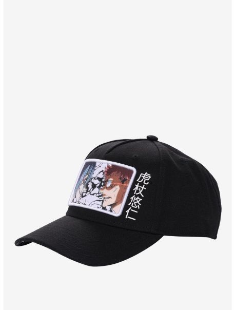 Guys Jujutsu Kaisen Yuji Vs. Mahito Patch Snapback Hat Hats