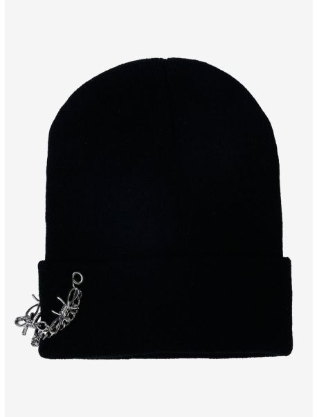 Hats Black Barbed Wire Beanie Guys