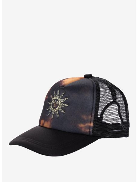 Guys Hats Sun Tie-Dye Trucker Hat