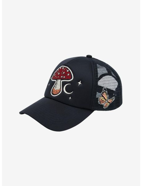 Cottagecore Celestial Trucker Hat Guys Hats