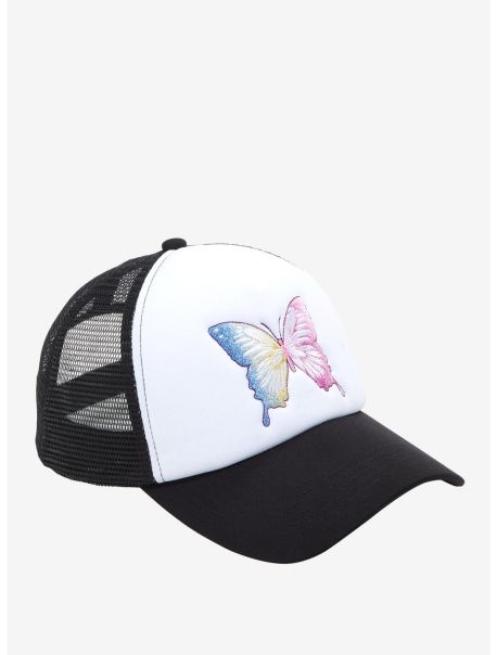 Hats Guys Ombre Butterfly Trucker Hat