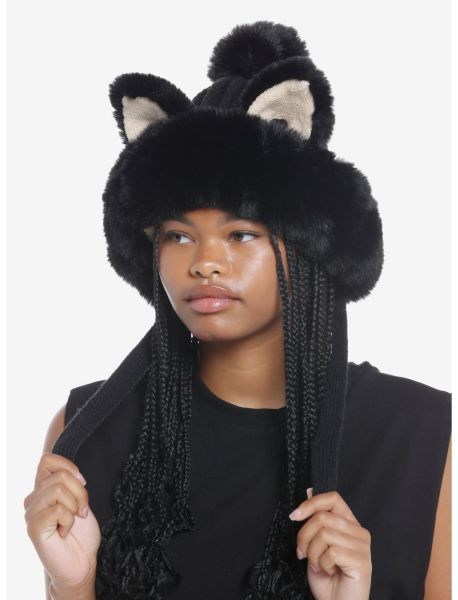 Hats Cat Faux Fur Pom Beanie Guys