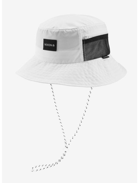 Guys Nixon Brando Bucket Hat White Hats
