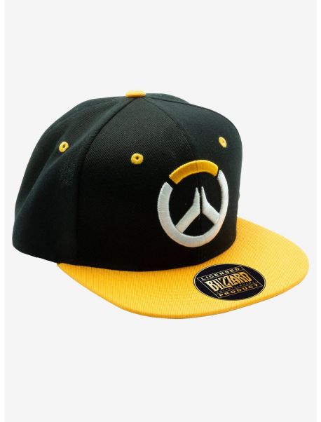 Hats Overwatch Logo Orange Snapback Cap Guys