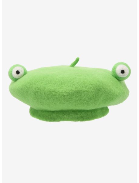 Guys Green Frog 3D Beret Hats