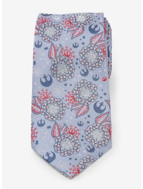 Star Wars Floral Icons Light Blue Tie Ties Guys