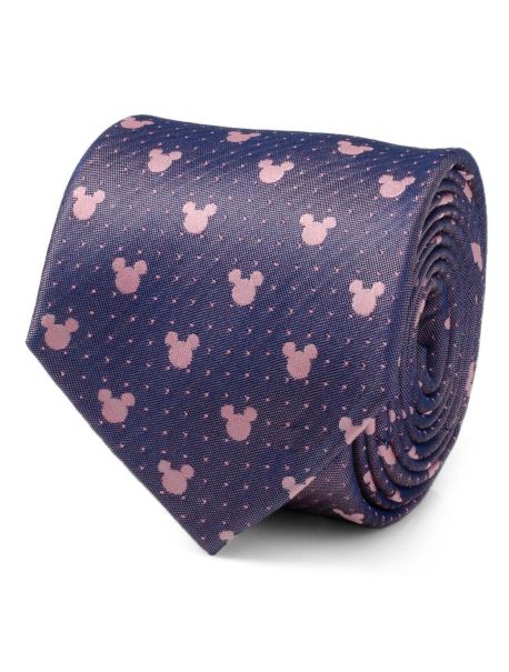 Disney Mickey Mouse Silhouette Purple Pink Dot Tie Ties Guys
