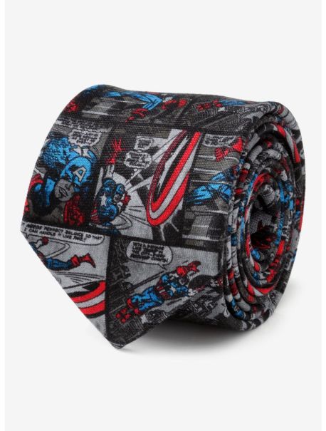Marvel Captain America Comic Grey Tie Guys Ties