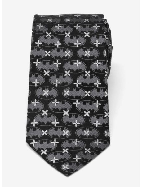 Dc Comics Batman Cross Black Silk Tie Guys Ties