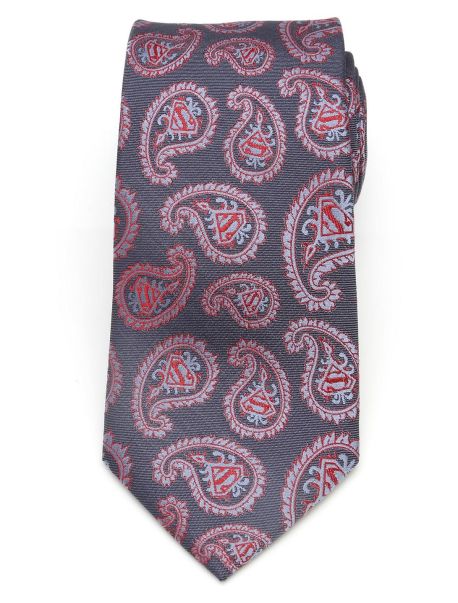 Guys Dc Comics Superman Red And Blue Paisley Tie Ties