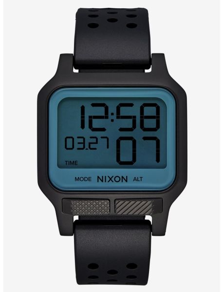 Watches Guys Nixon Heat Black Aqua Positive Watch