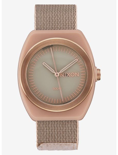 Nixon Light-Wave Light Pink Rose Gold Watch Watches Guys