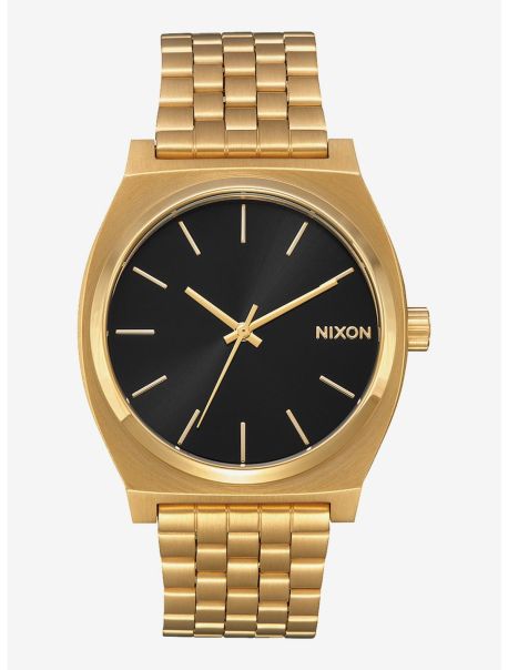 Watches Guys Nixon Time Teller All Gold Black Sunray Watch