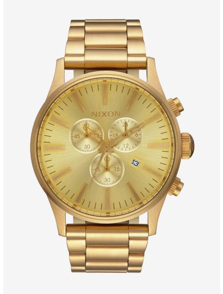 Nixon Sentry Chrono All Gold Watch Watches Guys
