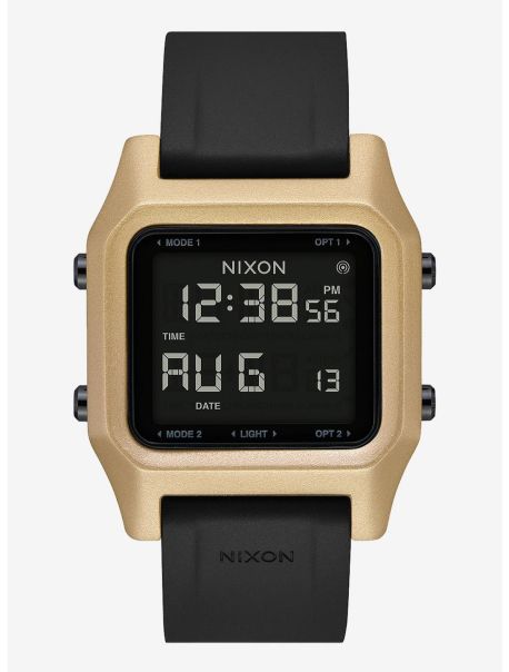 Watches Guys Nixon The New Staple Black Gold Watch